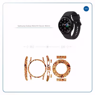 برچسب ماهوت طرح Iran Carpet2 مناسب برای ساعت هوشمند سامسونگ Watch4 Classic 46mm