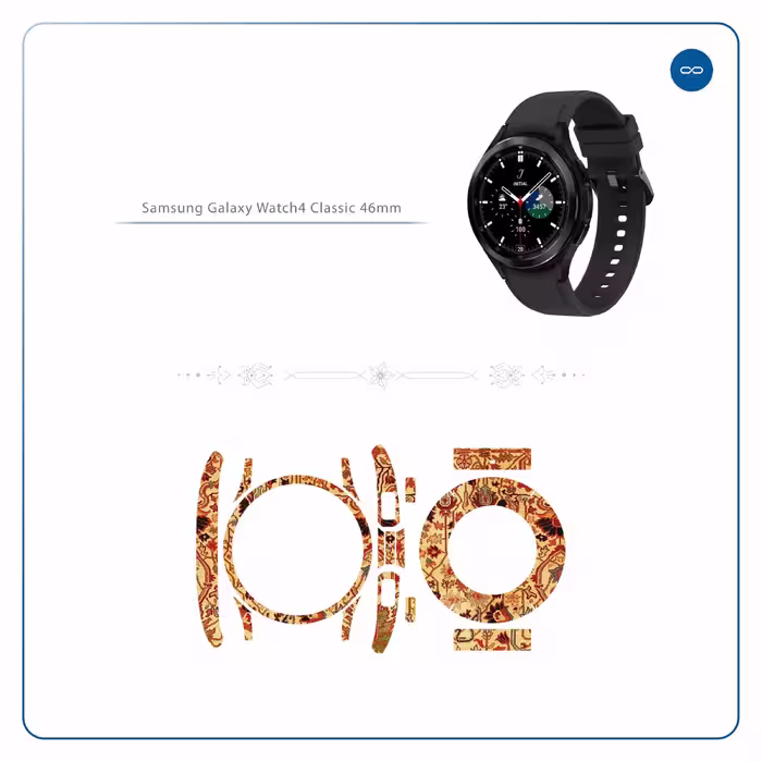 برچسب ماهوت طرح Iran Carpet2 مناسب برای ساعت هوشمند سامسونگ Watch4 Classic 46mm