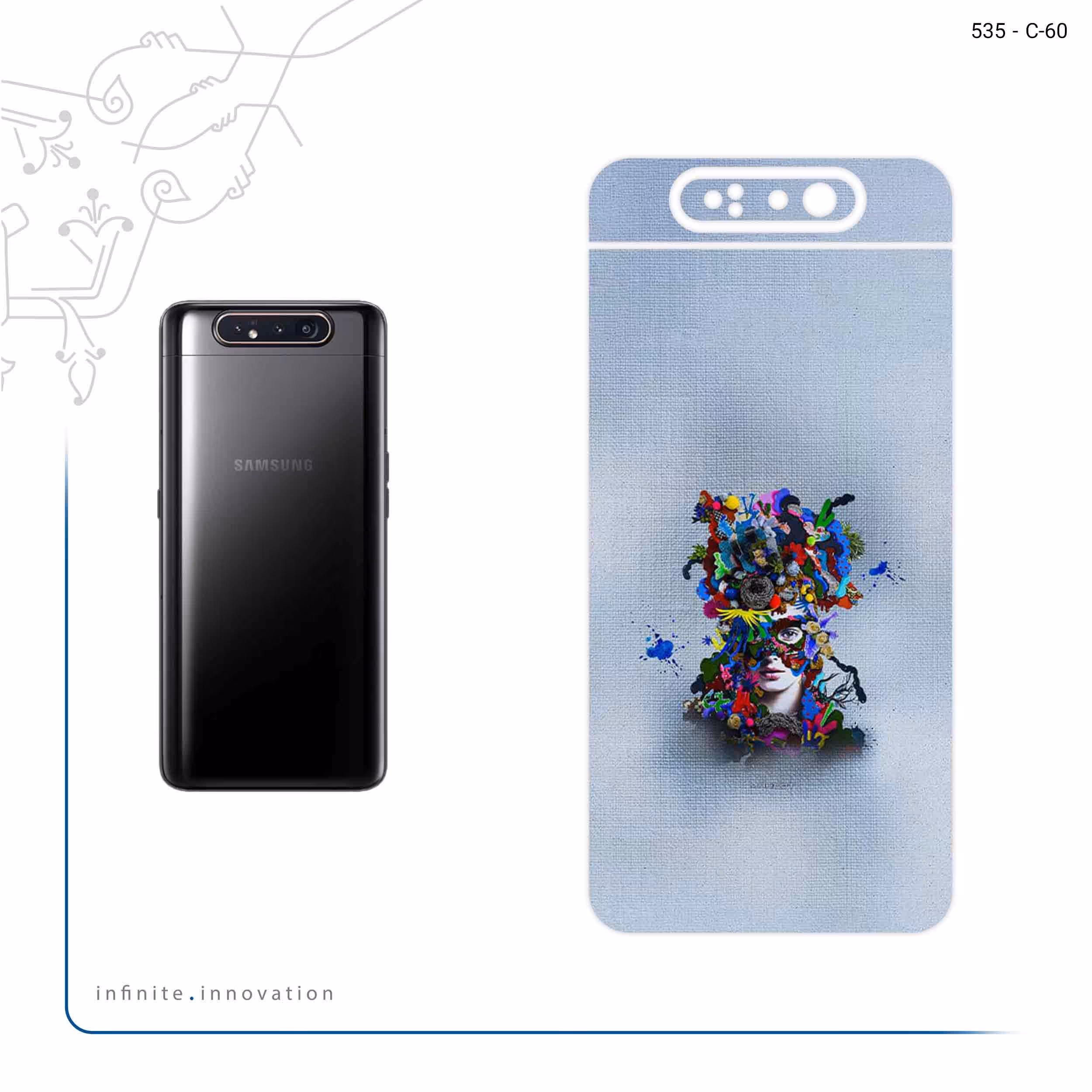 برچسب پوششی ماهوت مدل Collage of surreal Portrait of Women 4 مناسب برای گوشی موبایل سامسونگ Galaxy A80