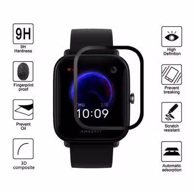 محافظ صفحه نمایش گودزیلا مدل G-PMMA مناسب برای ساعت هوشمند امیزفیت Amazfit Bip U Pro