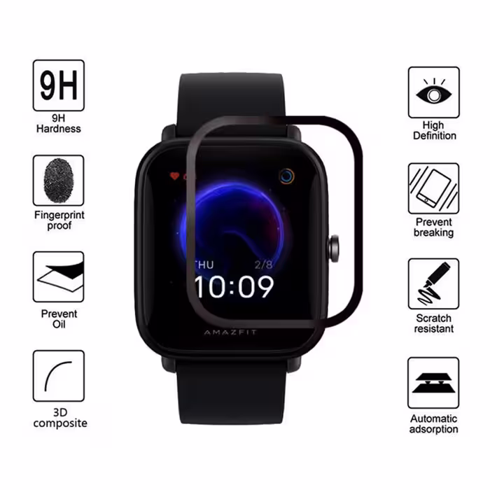 محافظ صفحه نمایش گودزیلا مدل G-PMMA مناسب برای ساعت هوشمند امیزفیت Amazfit Bip U Pro