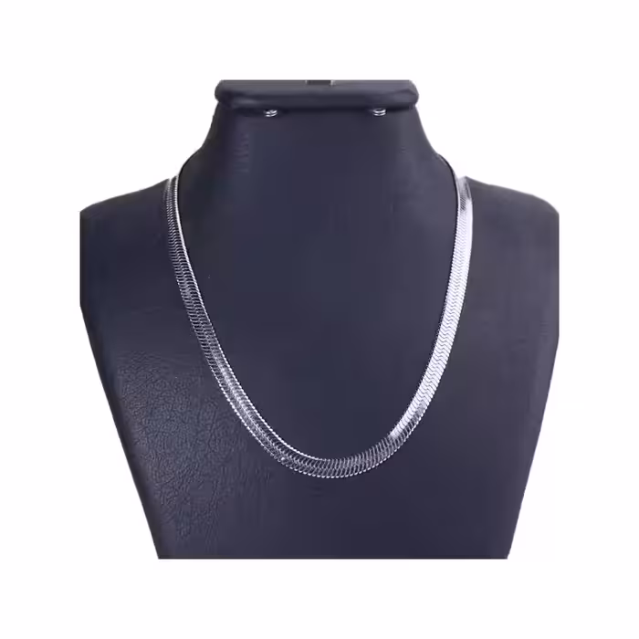 زنجیر استیل مردانه نقره ای هرینگبون 2431