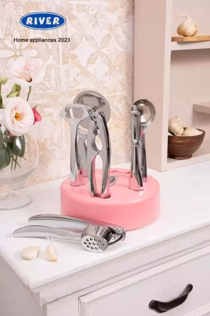 ست ابزار 7پارچه پایه صورتی ریور کد 8500