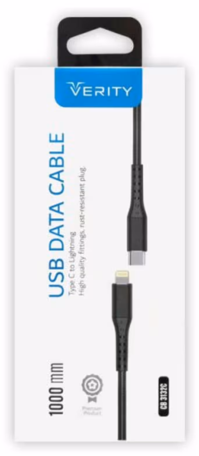 کابل تبدیل Type-C به Lightning وریتی VERITY مدل CB 3132 T متراژ 1 متر