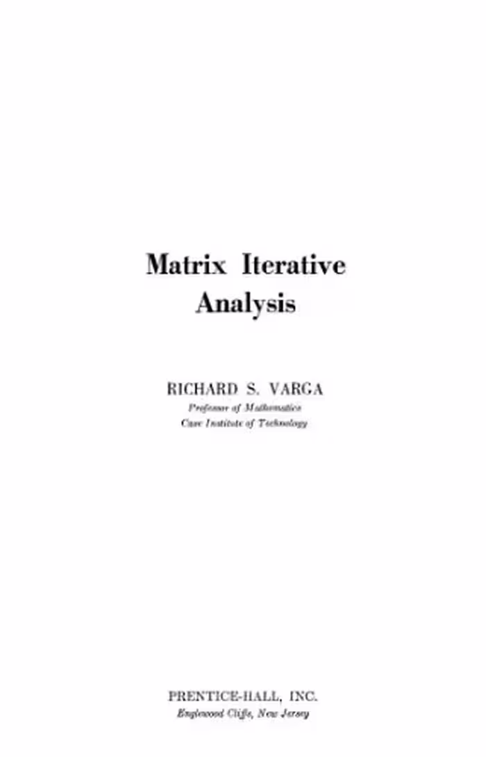 خرید و دانلود نسخه کامل کتاب Matrix Iterative Analysis