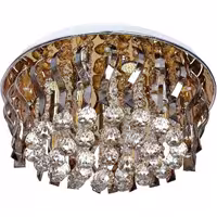 لوستر سقفی 50 گرد طلایی پیزا گوی