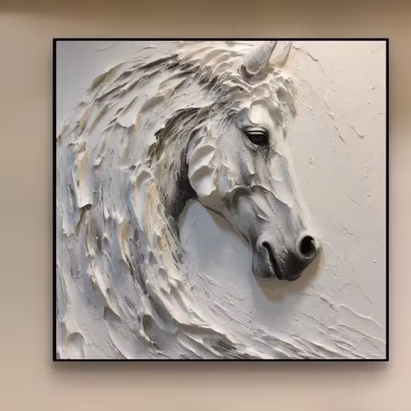 تابلو دکوراتیو برجسته اسب کدکالا  1885