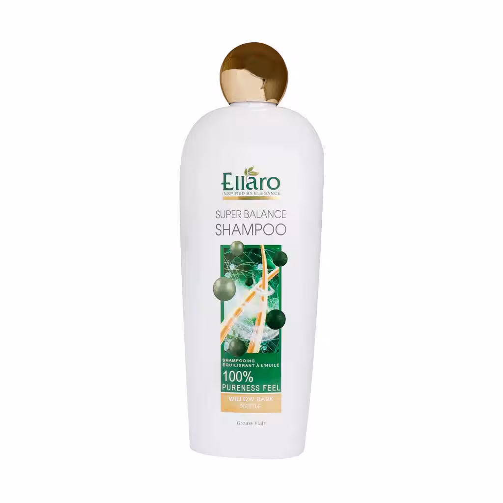 شامپو موهای چرب الارو مدل سوپر بالانس 450 میلی لیتر | Ellaro Super Balance Shampoo for Greasy Hair
