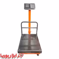 ترازو باسکول 400 کیلویی کمری کفه 50 در 50 نمایشگر قیمت زن استیل