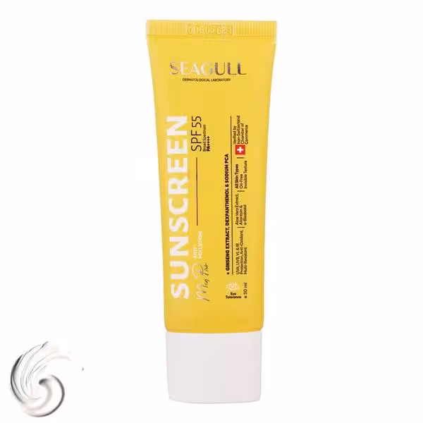 ضدآفتاب بی رنگ آقایان Seagull سی گل مدل SPF55