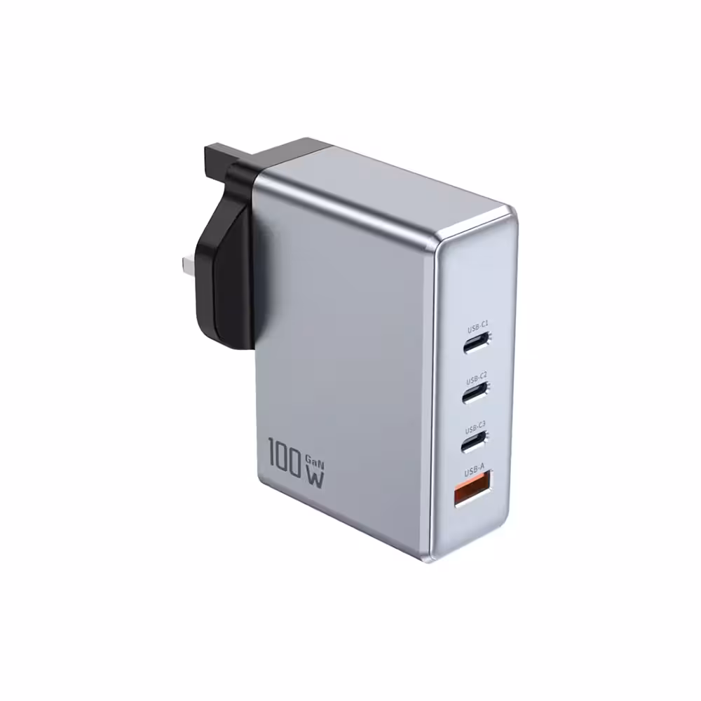 شارژر گرین لیون مدل Green Lion GNGAN100WUKGY GaN Premium Wall Charger 100W