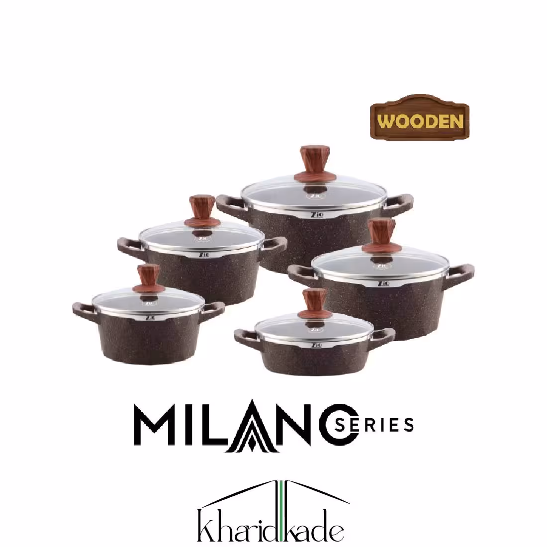 سرویس قابلمه 10پارچه گرانیتی زیو مدل Z-7180