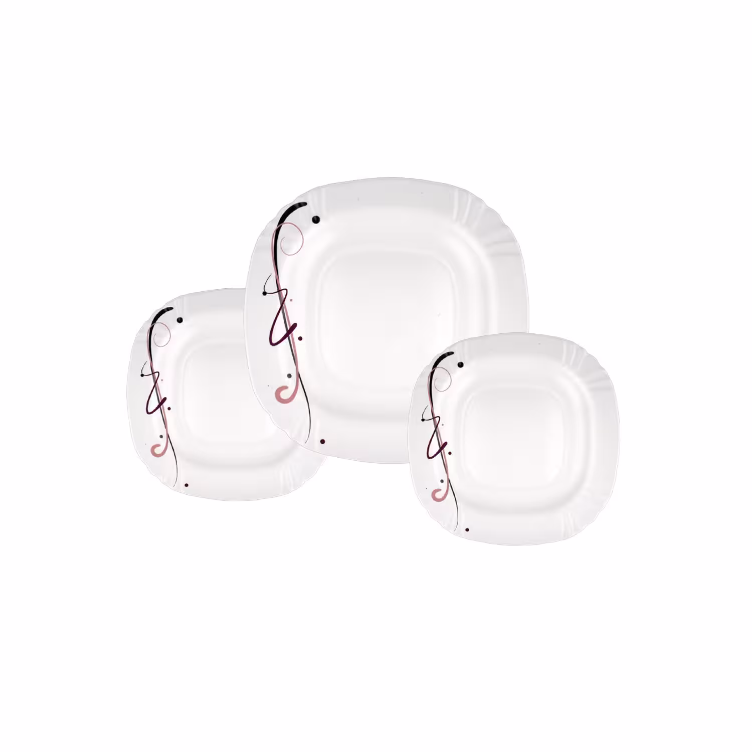 ست کیک خوری 7 پارچه طرح آرشا صورتی