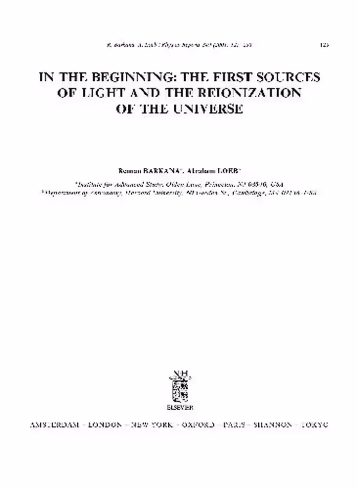 خرید و دانلود نسخه کامل کتاب The first sources of light and the reionization of the universe