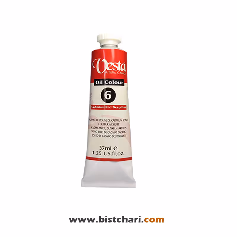 رنگ روغن رنگ Cadmium red deep hue کد 6 برند وستا Vesta