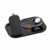 استند شارژ وایرلس 4 کاره Wireless Charging Station Dock 30w مشکی