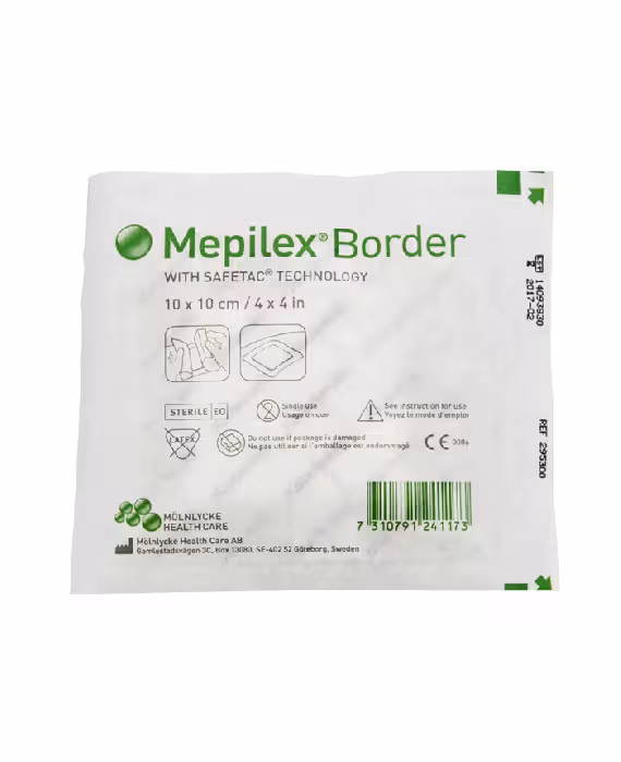 پانسمان فوم جاذب ضد‌آب مپی‌لکس چسبدار-Mepilex Border