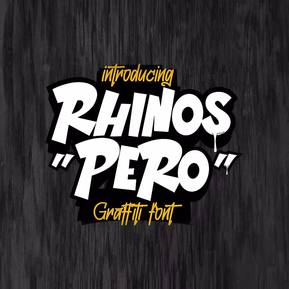 دانلود فونت انگلیسی Rhinos Pero Font