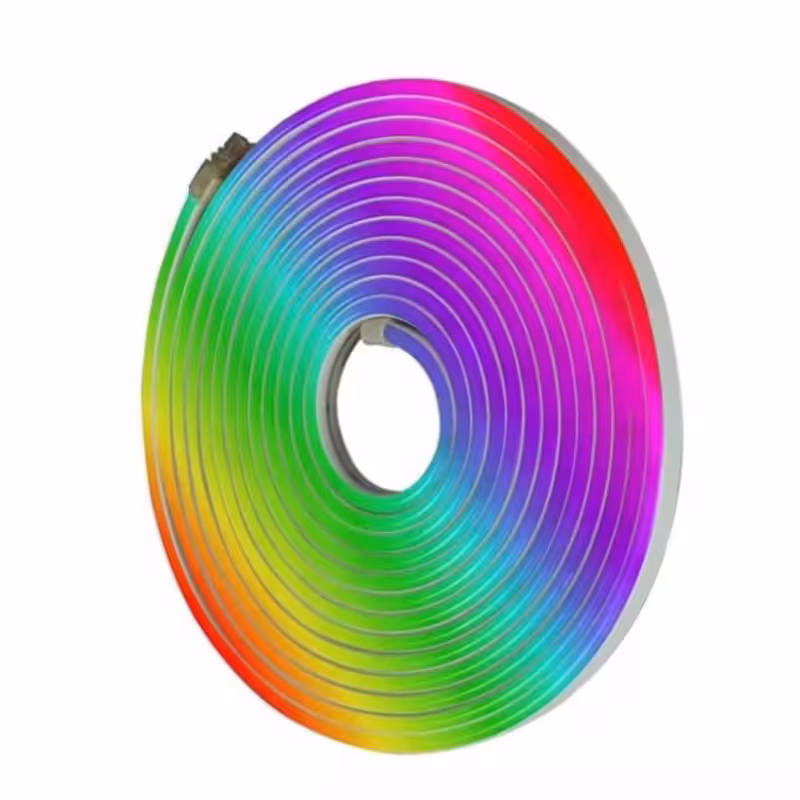 ریسه نئون فلکسی مدل RGB کد 12v طول 5 متر به همراه ریموت و درایور