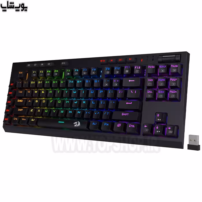 کیبورد بی سیم گیمینگ RGB مکانیکال ردراگون مدل K596 VISHNU