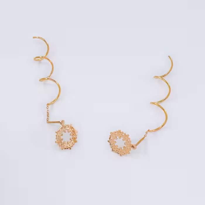 گوشواره بخیه ای طلا