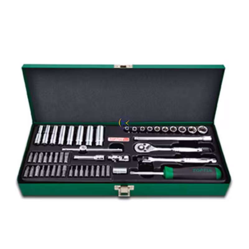 جعبه بکس 50 پارچه 1/4 بلند ،کوتاه 12 پر اینچی مدل GCAD5008 تاپ تول TOPTUL