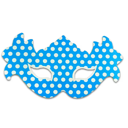 نقاب تولد خالدار آبی