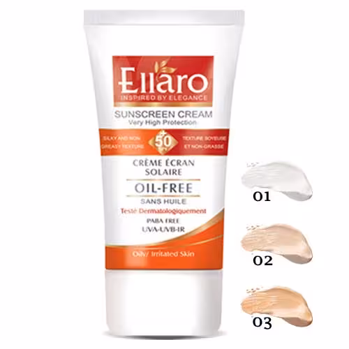 کرم ضد آفتاب الارو  SPF50 فاقد چربي مناسب انواع پوست دارای لک
