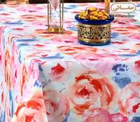 رومیزی سفره ای متری پانوکتان رزین تاژ طرح رزالین