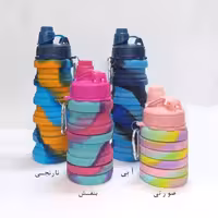 قمقمه سیلیکونی تاشو قمقمه اکاردئونی قمقمه تاشو مدرسه ای | amazonchi