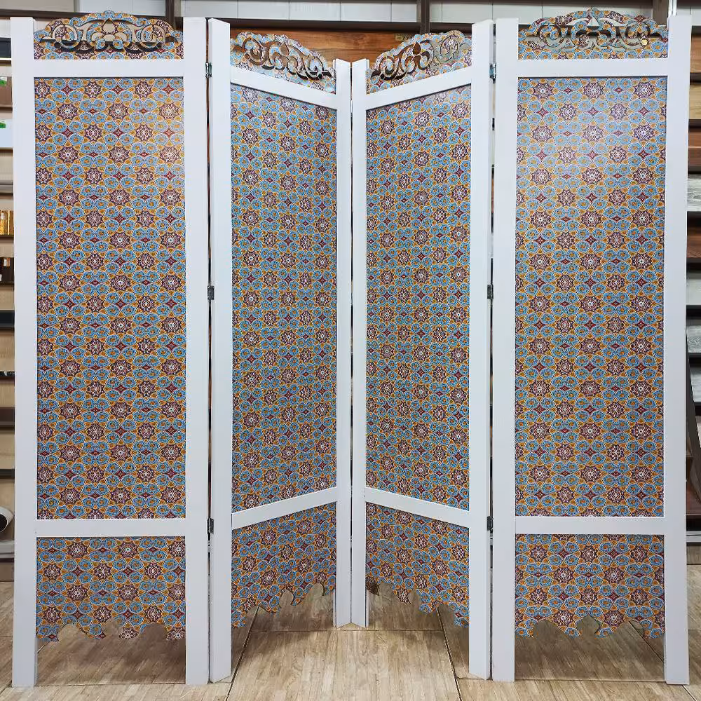 پاراوان ساده طرح اسلیمی تاج دار