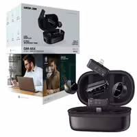 میکروفن یقه ای بیسیم شارژی دایره ای شکل Green Lion GM-85x 3in1 wireless microphone