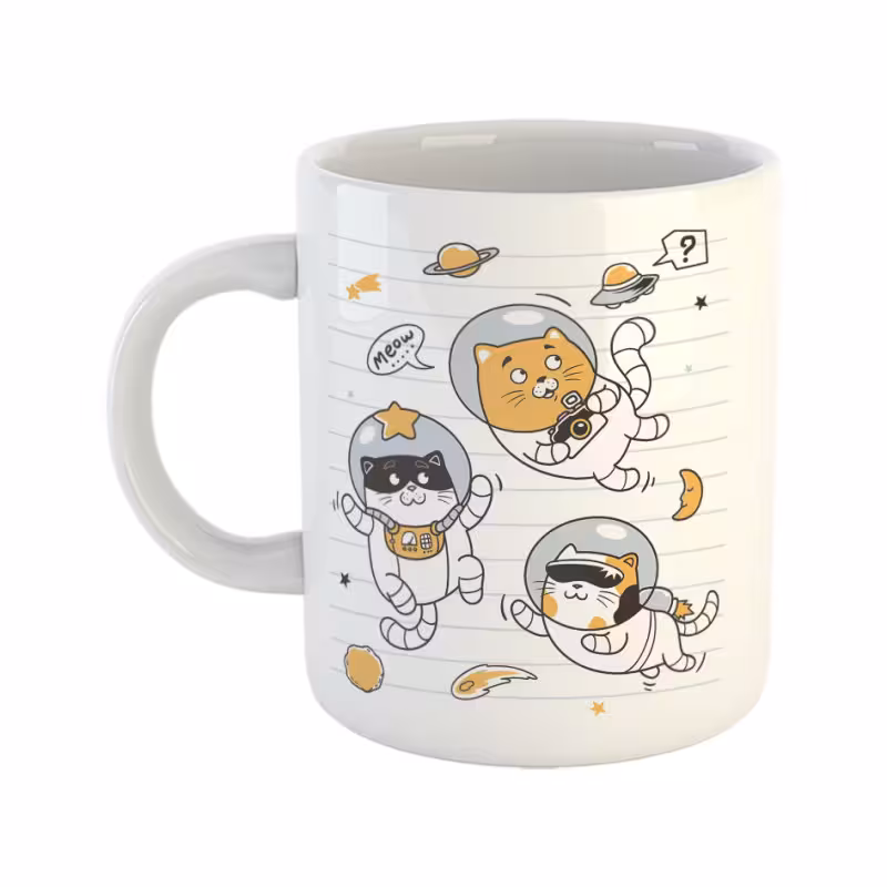 خرید ماگ-لیوان  گربه‌های فضانورد  دوربین عکاسی