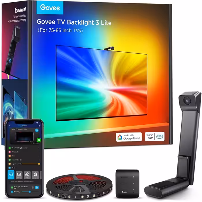 ریسه هوشمند GoVee Backlight 3 Lite برای تلویزیون‌های بزرگ 75-85 اینچ