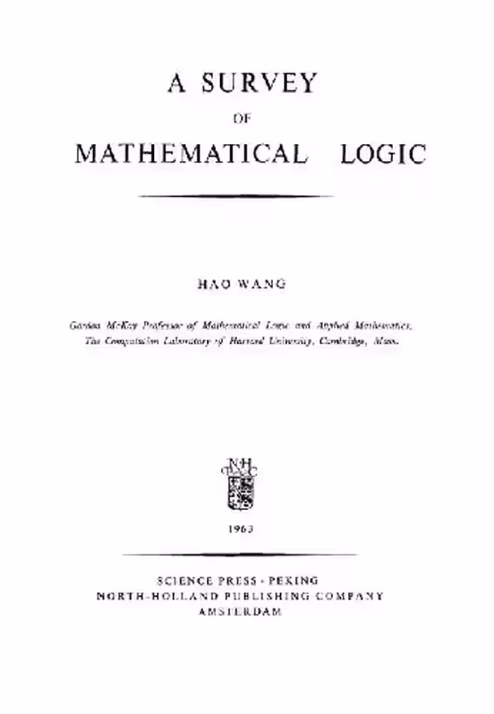 خرید و دانلود نسخه کامل کتاب A Survey of Mathematical Logic.