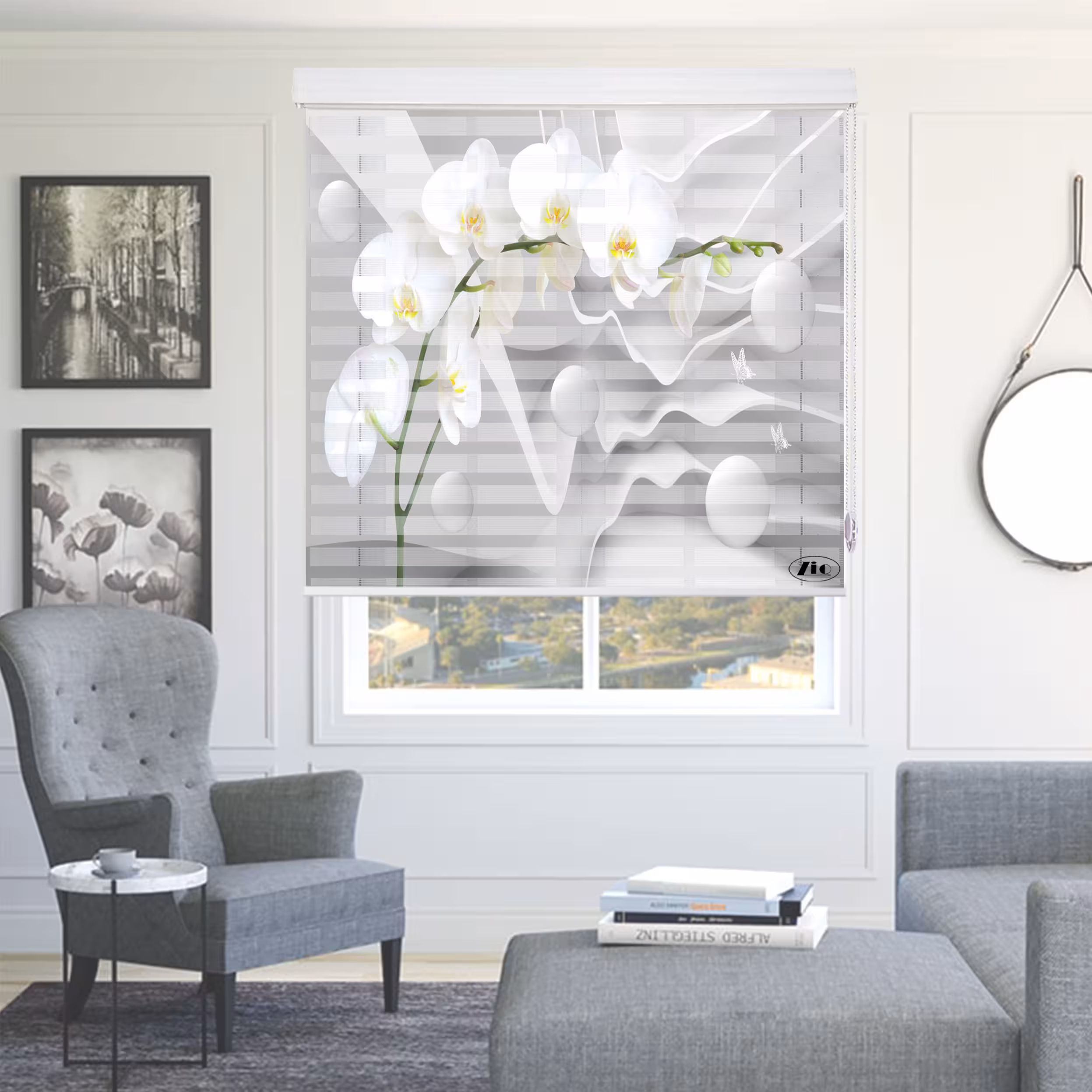 پرده زبرا زیو مدل 3D-1111سایز 150x150 سانتی متر