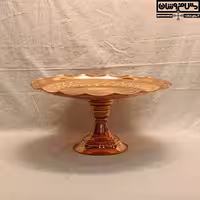 شیرینی خوری مسی تک پایه نقشدار مدل هنری