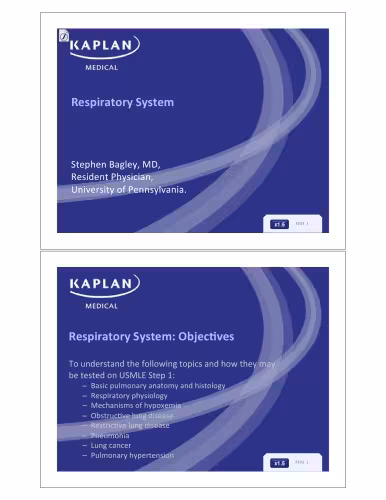 خرید و دانلود نسخه کامل کتاب Kaplan High-Yield Respiratory System
