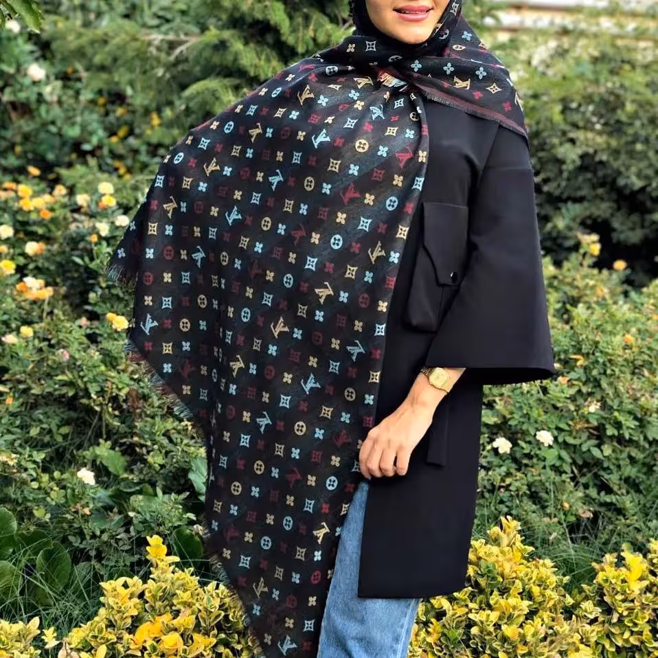 روسری نخی کشمیر پاییزه کد 1003