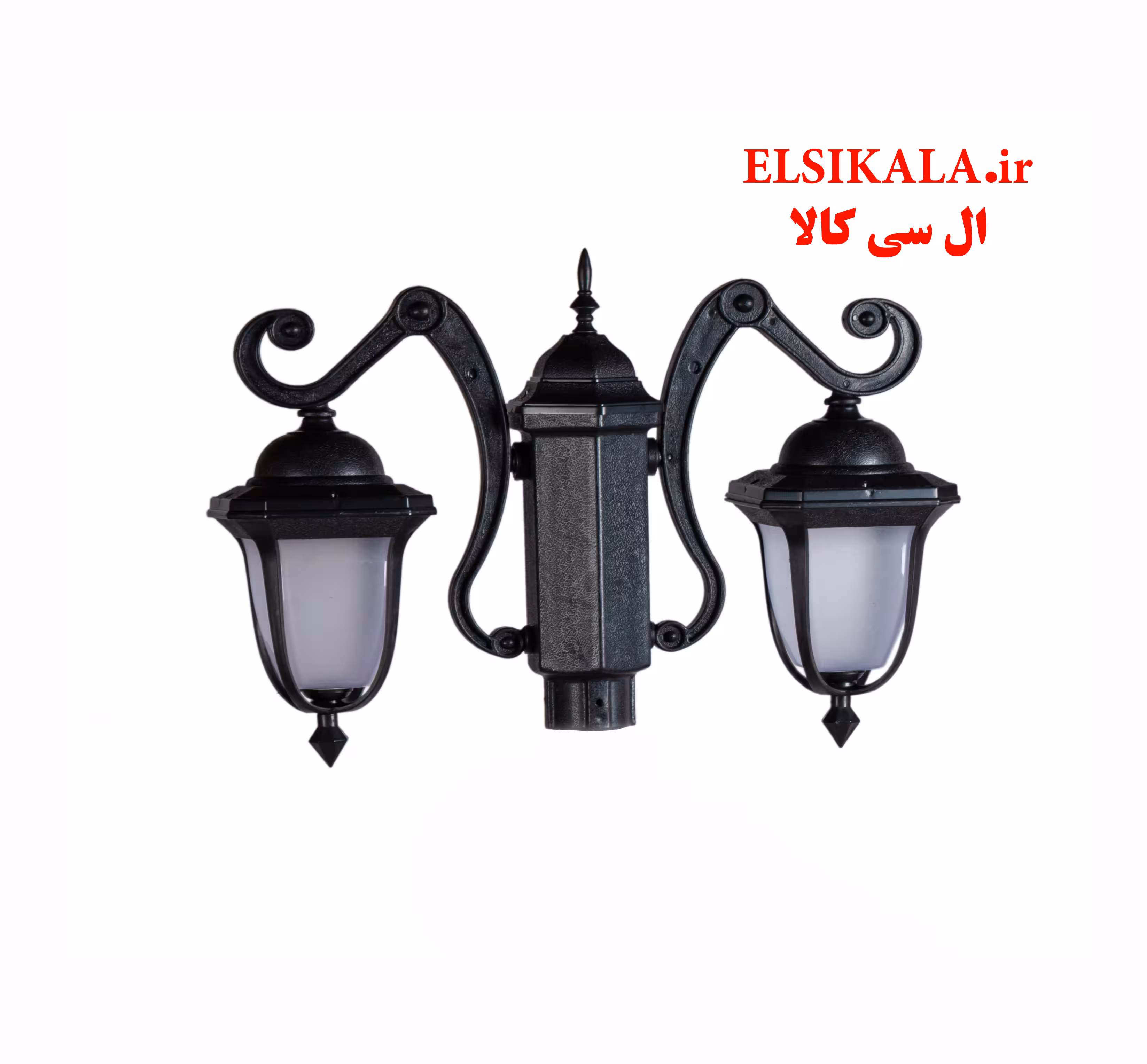 قیمت و خرید عمده چراغ حیاطی دو شعله لاله مشکی مسی کارتن 4 عددی فروش عمده