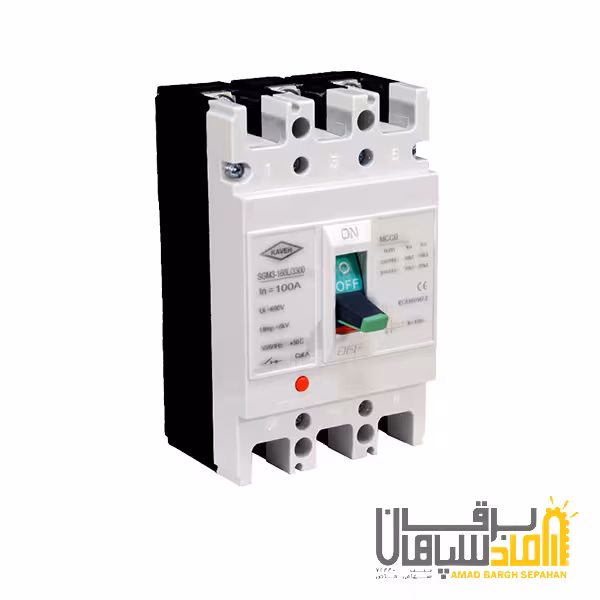 کلید اتوماتیک 3 پل 80 آمپر 36A (سایز کوچک)،قابل تنظیم (حرارتی) برند کاوه