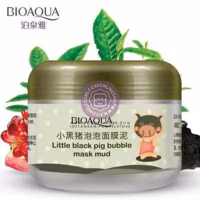 فیس ماسک کربنات اورجینال بلک پیگ حبابی، ماسک صورت مشکی حبابی اورجینال کد 96663210 orginal hot selling little black pig deep cleansing face mud mask moisturizing carbonated bubble powdered facial mask