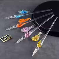 قلم شیشه‌ای گلبرگ Glass deep pen Petal