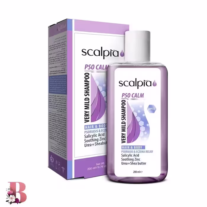 شامپو بسیار ملایم سر و بدن پوست حساس اسکالپیا مدل PSO Calm حجم 200 میلی لیتر | Scalpia Very Mild Hair and Body Shampoo 200ml