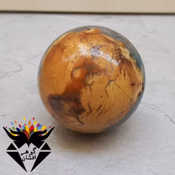 گوی سنگی عقیق سلیمانی اصل خوشرنگ H3071