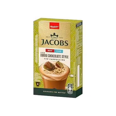 کاپوچینو دبی شکلات جاکوبز Jacobs بسته 8 عددی