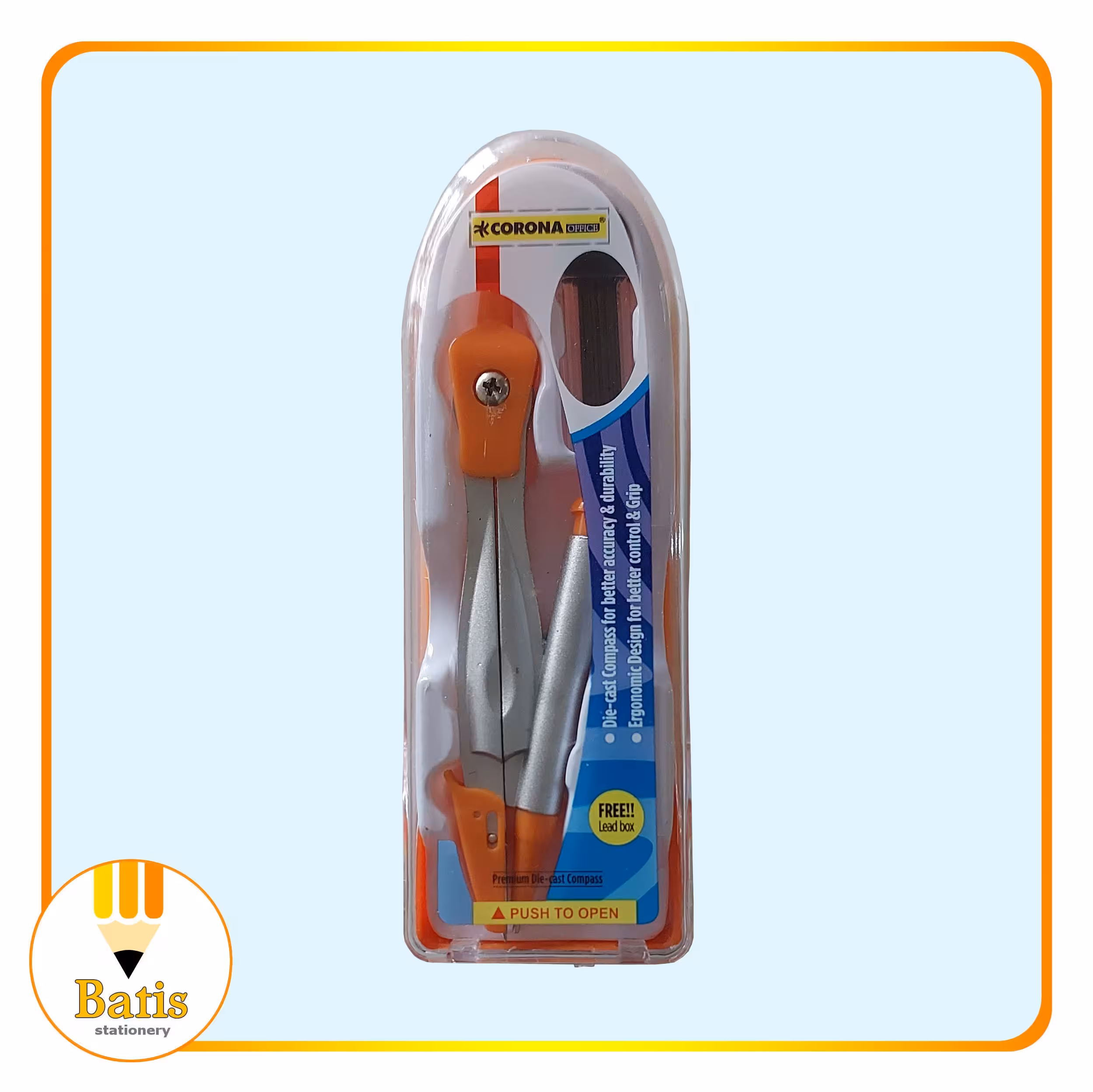 پرگار کرونا مدل 1025 رنگ نارنجی