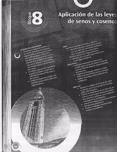خرید و دانلود نسخه کامل کتاب Matemáticas II. Cap 8 Ley de senos y cosenos