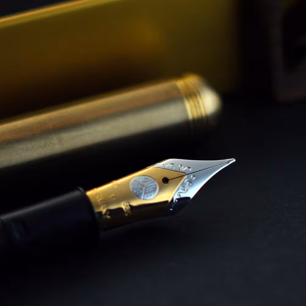 یدک سر قلم طلا خودنویس کاوکو KAWECO Bi color gold nib M insert 250 with thread