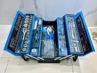مجموعه جعبه بکس و ابزار 85 عددی باس سه طبقه باس مدل 85PCS